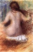 Pierre Auguste Renoir nude rear view oil on canvas